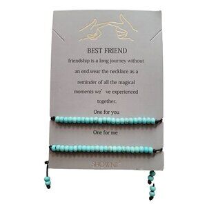 Dyed Howlite Beaded Friendship Bracelets Black Cord Adjustable Boho Gify New